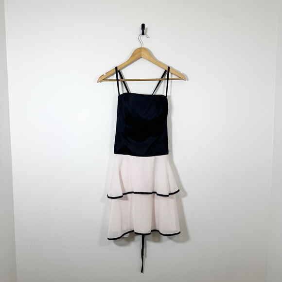 Jessica McClintock Dresses & Skirts - Jessica McClintock - Black and Light Pink Tiered Dress